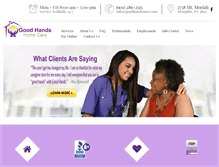 Tablet Screenshot of goodhandcares.com